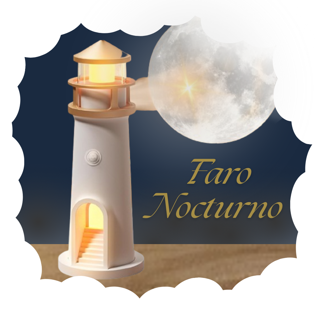 Lámpara Faro Lunar – Proyector de Luna y Luz Nocturna Decorativa